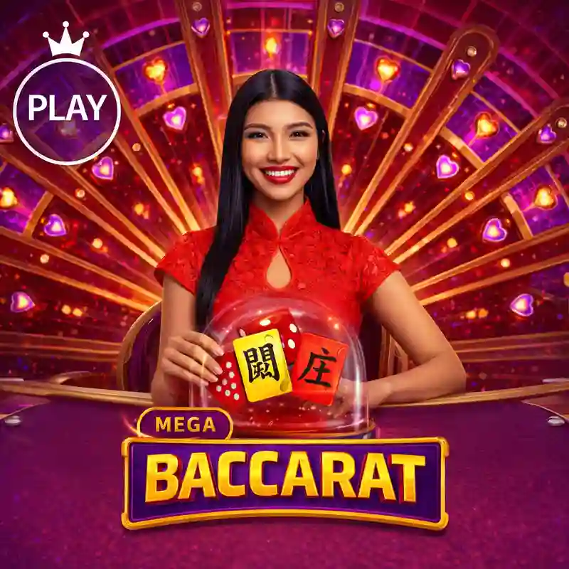 Mega Baccarat live dealer game on co777